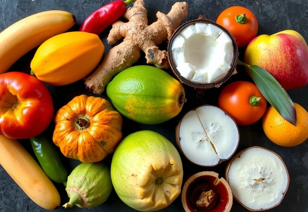 Indonesian superfoods display